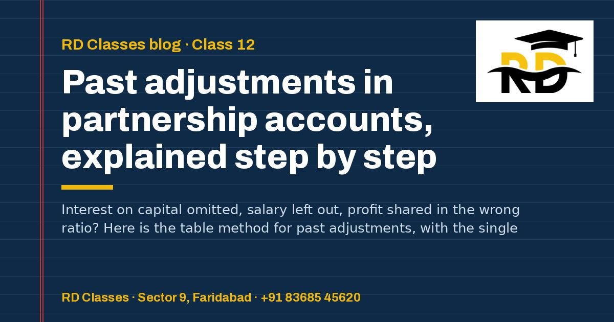 Past adjustments in partnership accounts, explained step by step — RD Classes Accountancy blog